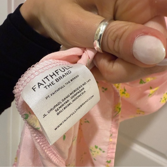 Faithfull The Brand Mathilde Midi Sun Dress | Floral Print | Size 6 | Pink - Picture 7 of 12